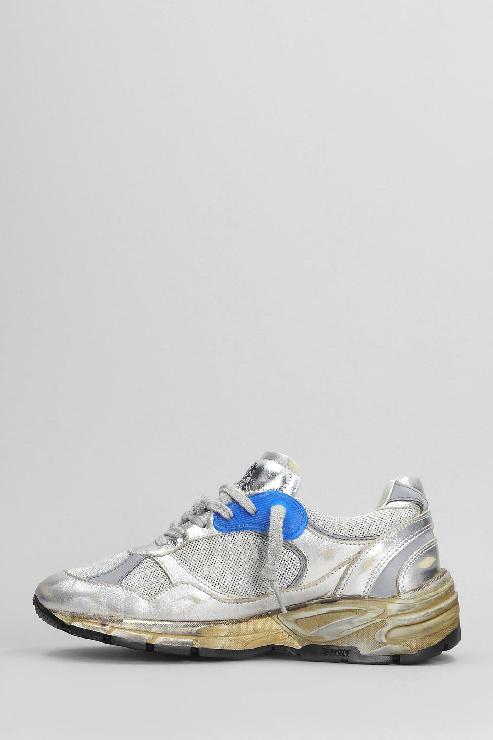 Deliberti Golden Goose Deluxe Brand Sneakers Running In Pelle E Tessuto Argento Cod. 404391 - Deliberti The Luxury Shopping