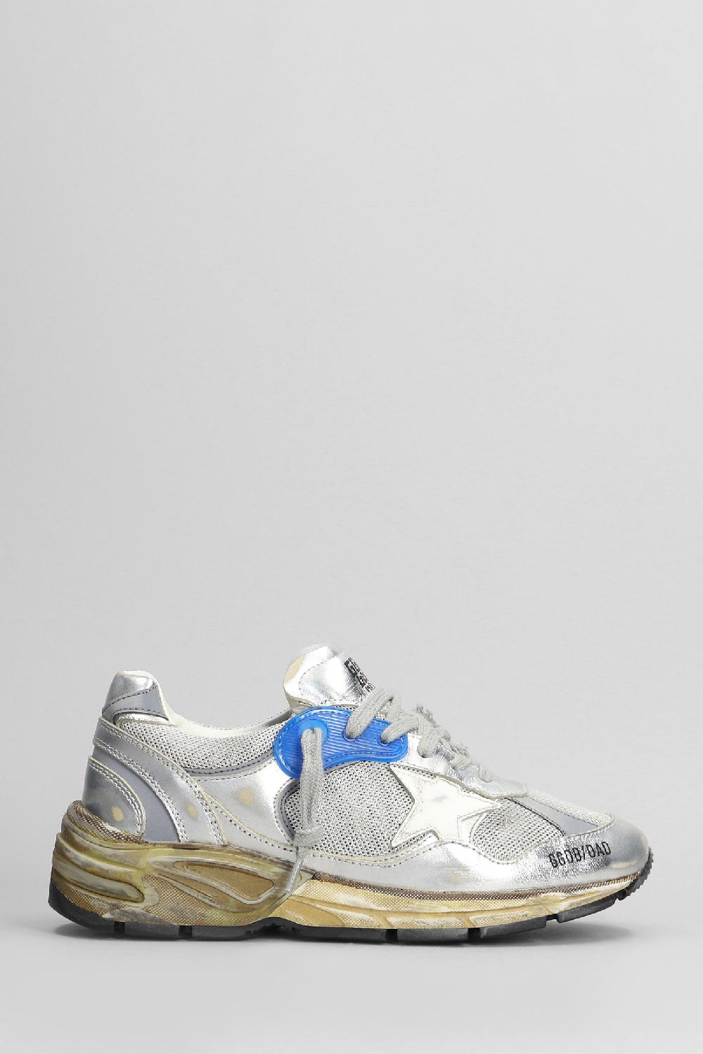 Deliberti Golden Goose Deluxe Brand Sneakers running in pelle e tessuto argento cod. 404391 - Deliberti The Luxury Shopping