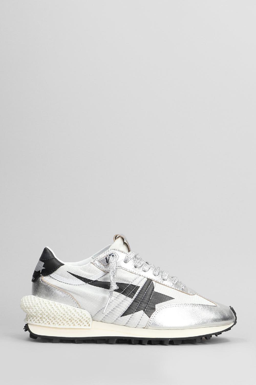 Deliberti Golden Goose Deluxe Brand Sneakers running in pelle e tessuto argento cod. 404715 - Deliberti The Luxury Shopping