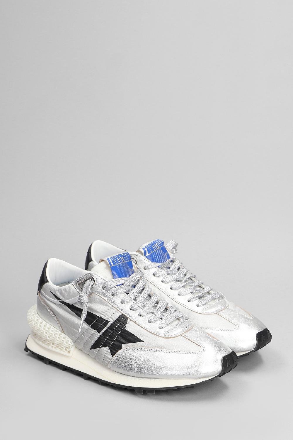 Deliberti Golden Goose Deluxe Brand Sneakers Running Marathon In Pelle E Tessuto Argento Cod. 402868 - Deliberti The Luxury Shopping