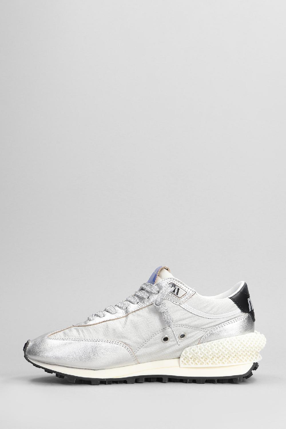 Deliberti Golden Goose Deluxe Brand Sneakers Running Marathon In Pelle E Tessuto Argento Cod. 402868 - Deliberti The Luxury Shopping