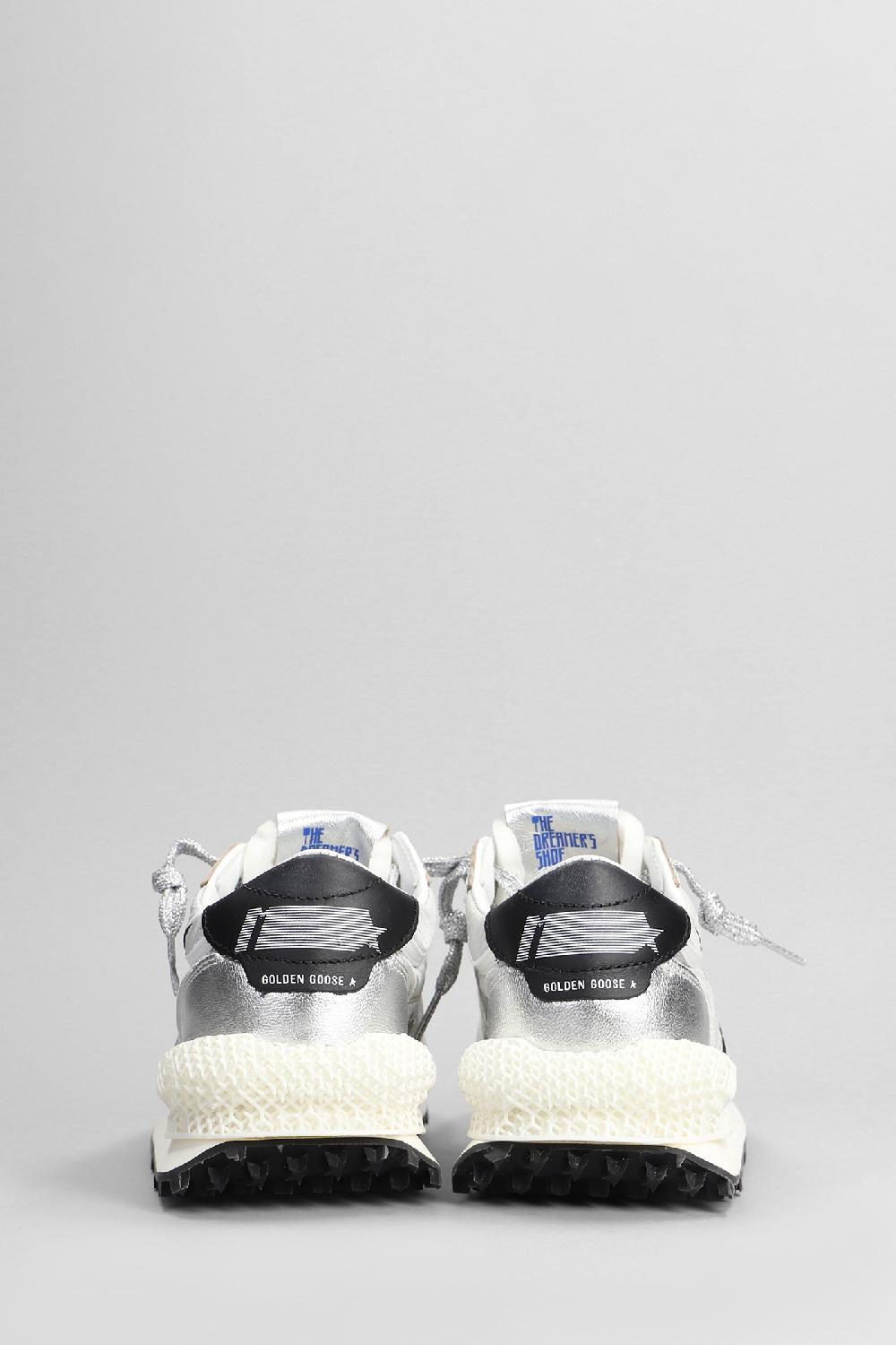 Deliberti Golden Goose Deluxe Brand Sneakers Running Marathon In Pelle E Tessuto Argento Cod. 402868 - Deliberti The Luxury Shopping