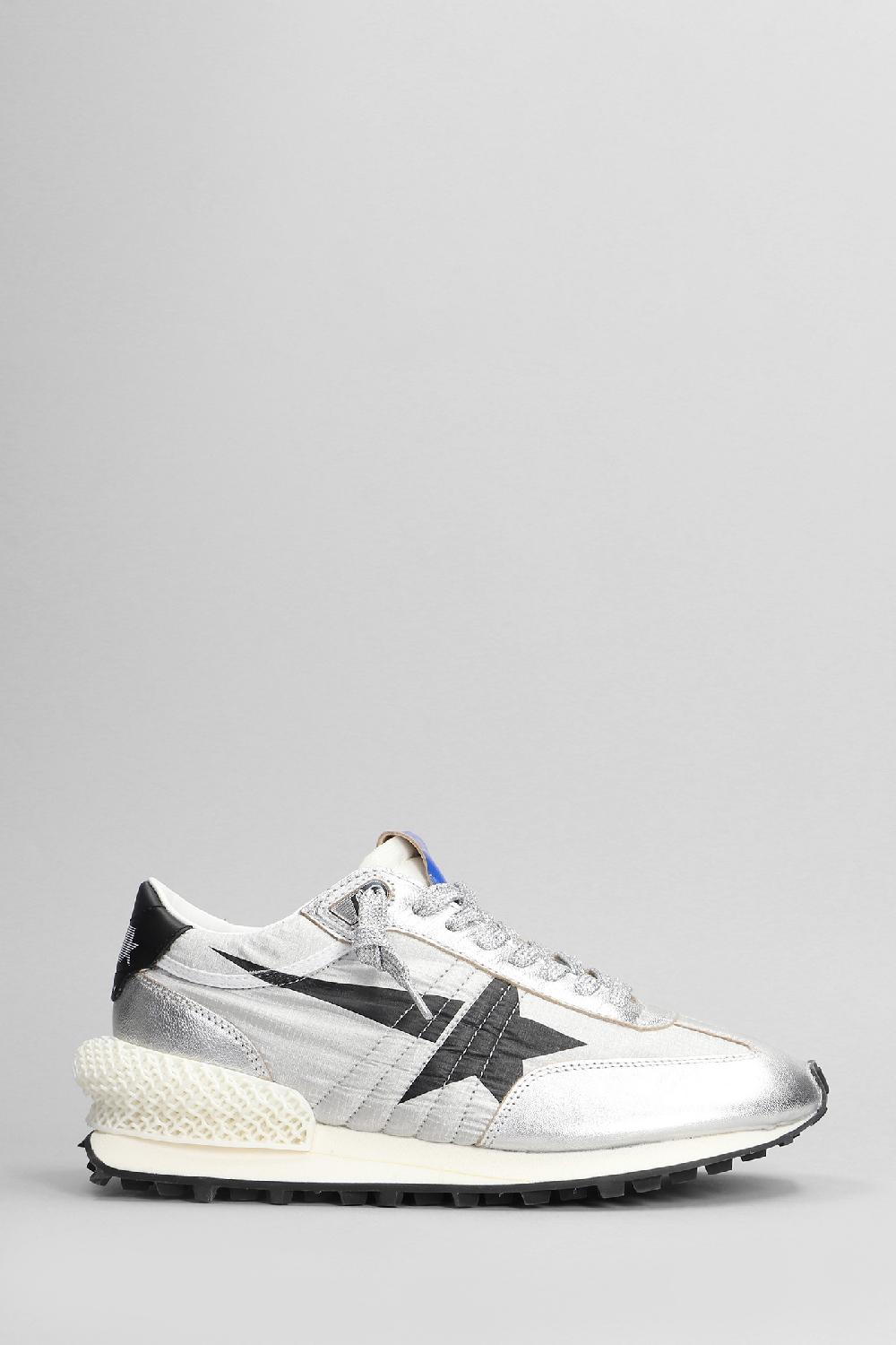 Deliberti Golden Goose Deluxe Brand Sneakers running marathon in pelle e tessuto argento cod. 402868 - Deliberti The Luxury Shopping