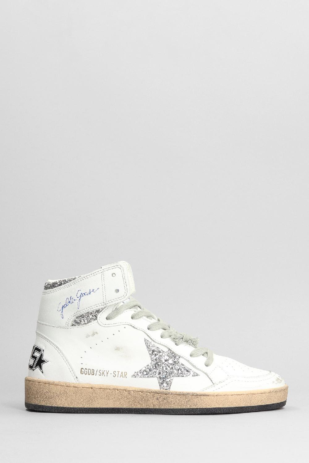 Deliberti Golden Goose Deluxe Brand Sneakers sky star in pelle bianca cod. 379808 - Deliberti The Luxury Shopping