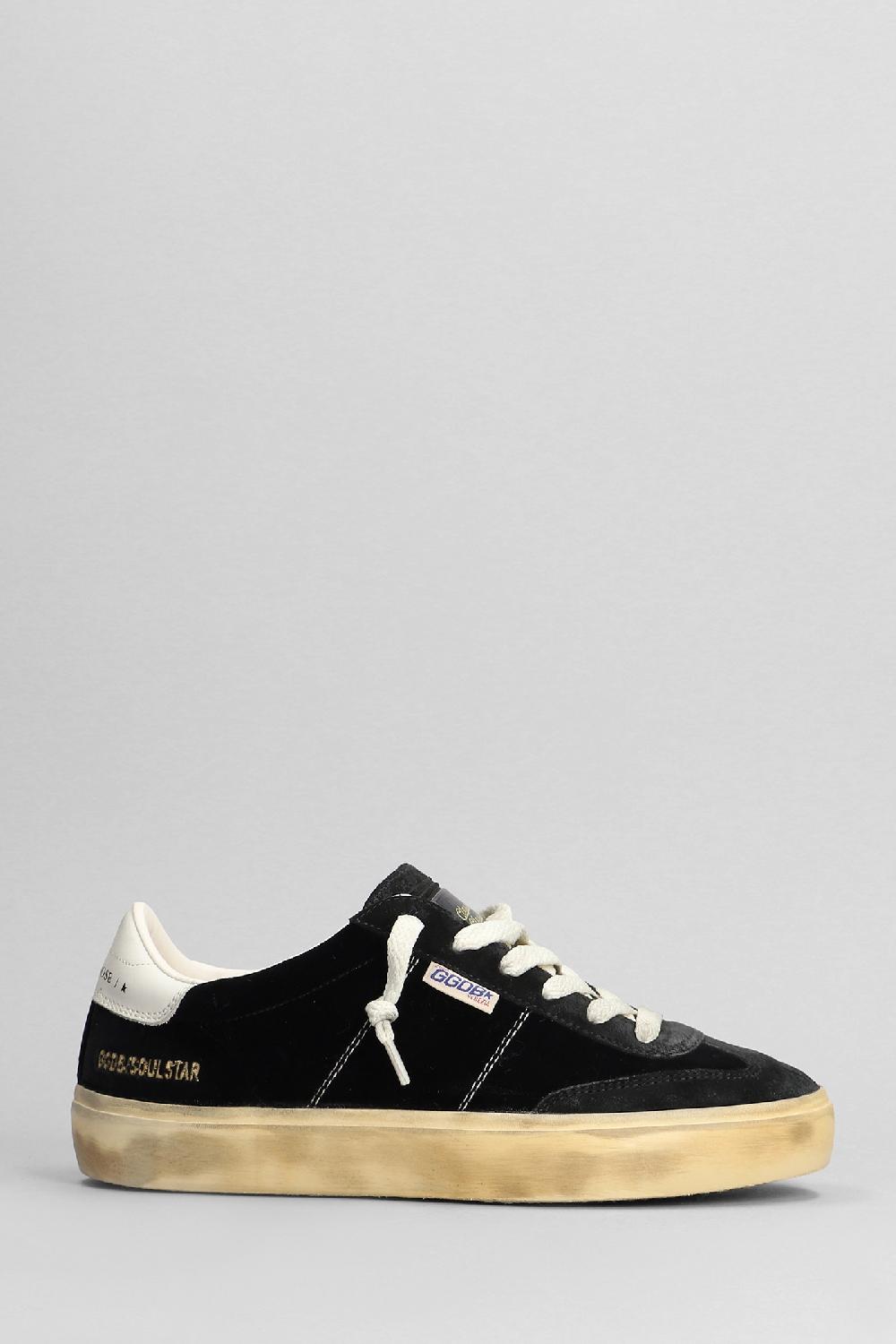 Deliberti Golden Goose Deluxe Brand Sneakers soul star in velluto nero cod. 401932 - Deliberti The Luxury Shopping