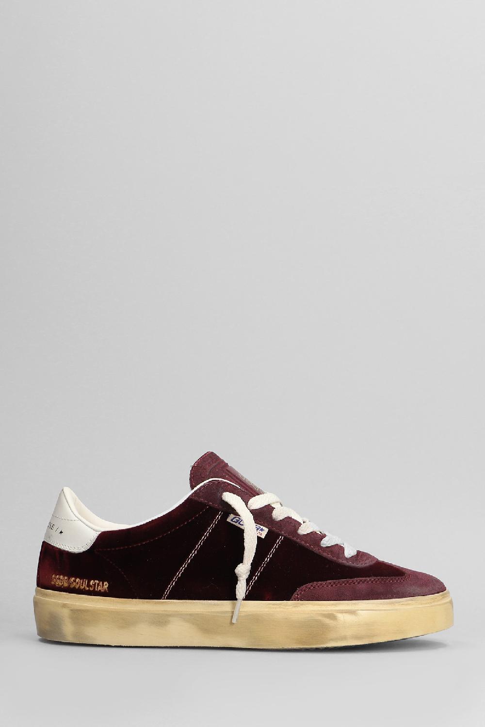 Deliberti Golden Goose Deluxe Brand Sneakers soul star in velluto bordeaux cod. 404401 - Deliberti The Luxury Shopping