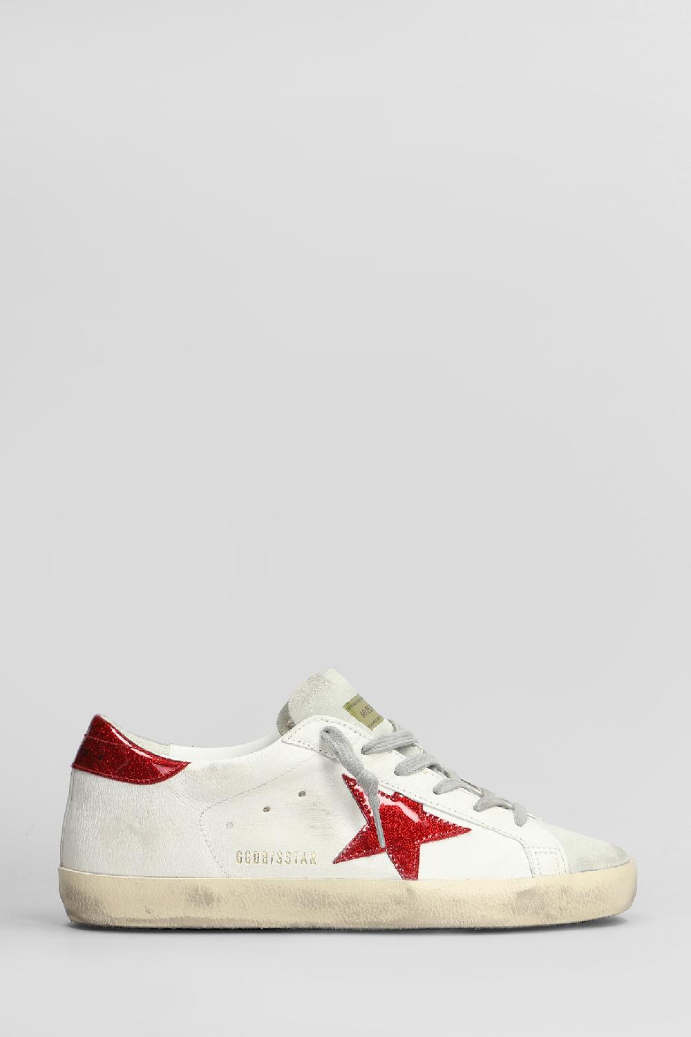 Deliberti Golden Goose Deluxe Brand Sneakers superstar in pelle e tessuto beige cod. 406513 - Deliberti The Luxury Shopping