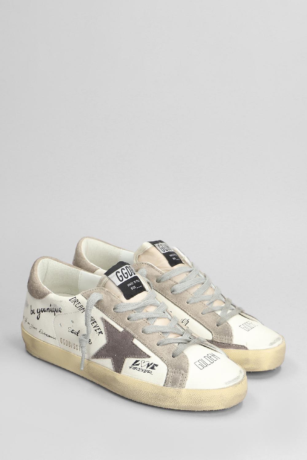 Deliberti Golden Goose Deluxe Brand Sneakers Superstar In Pelle E Camoscio Bianco Cod. 404390 - Deliberti The Luxury Shopping