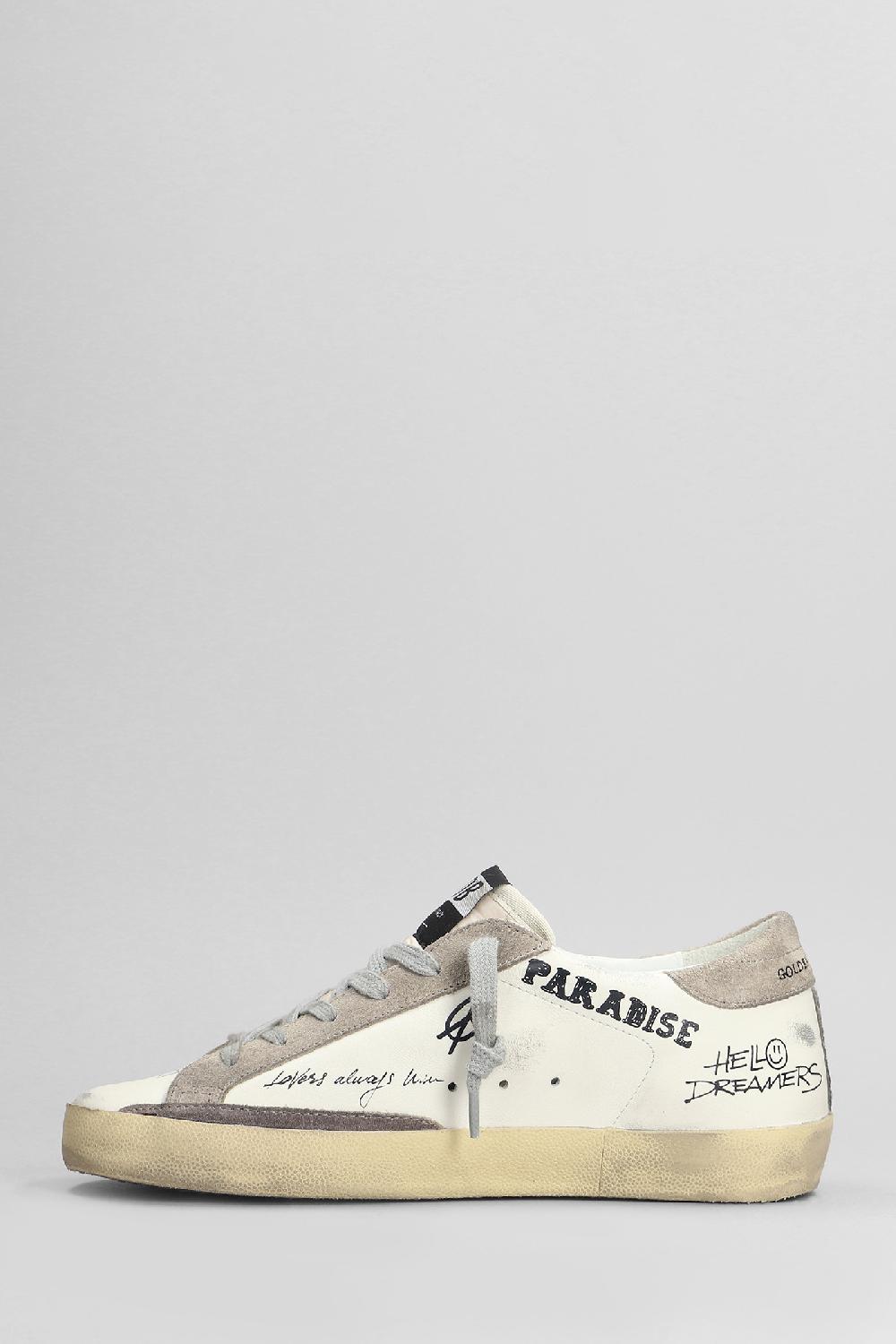 Deliberti Golden Goose Deluxe Brand Sneakers Superstar In Pelle E Camoscio Bianco Cod. 404390 - Deliberti The Luxury Shopping