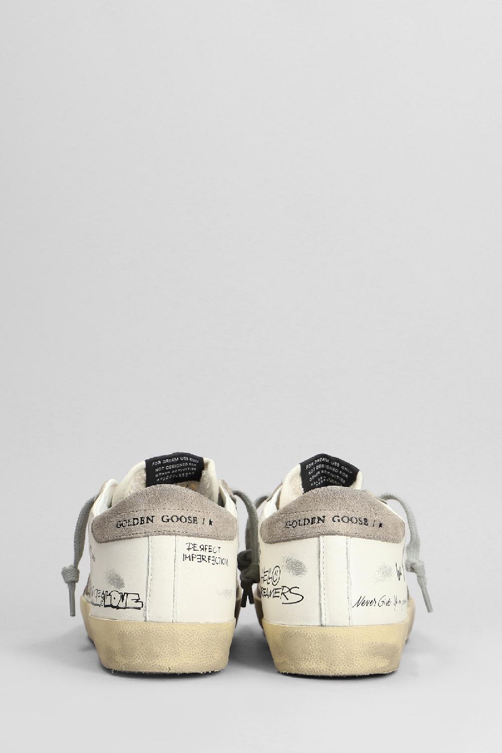 Deliberti Golden Goose Deluxe Brand Sneakers Superstar In Pelle E Camoscio Bianco Cod. 404390 - Deliberti The Luxury Shopping