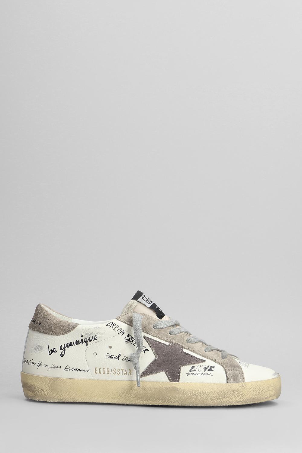 Deliberti Golden Goose Deluxe Brand Sneakers superstar in pelle e camoscio bianco cod. 404390 - Deliberti The Luxury Shopping