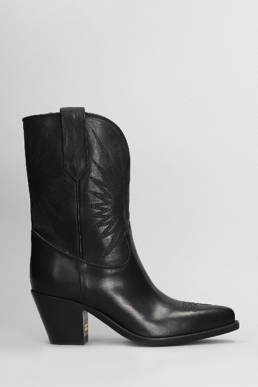 Deliberti Golden Goose Deluxe Brand Stivali texani 70 wish star in pelle nera cod. 406528 - Deliberti The Luxury Shopping