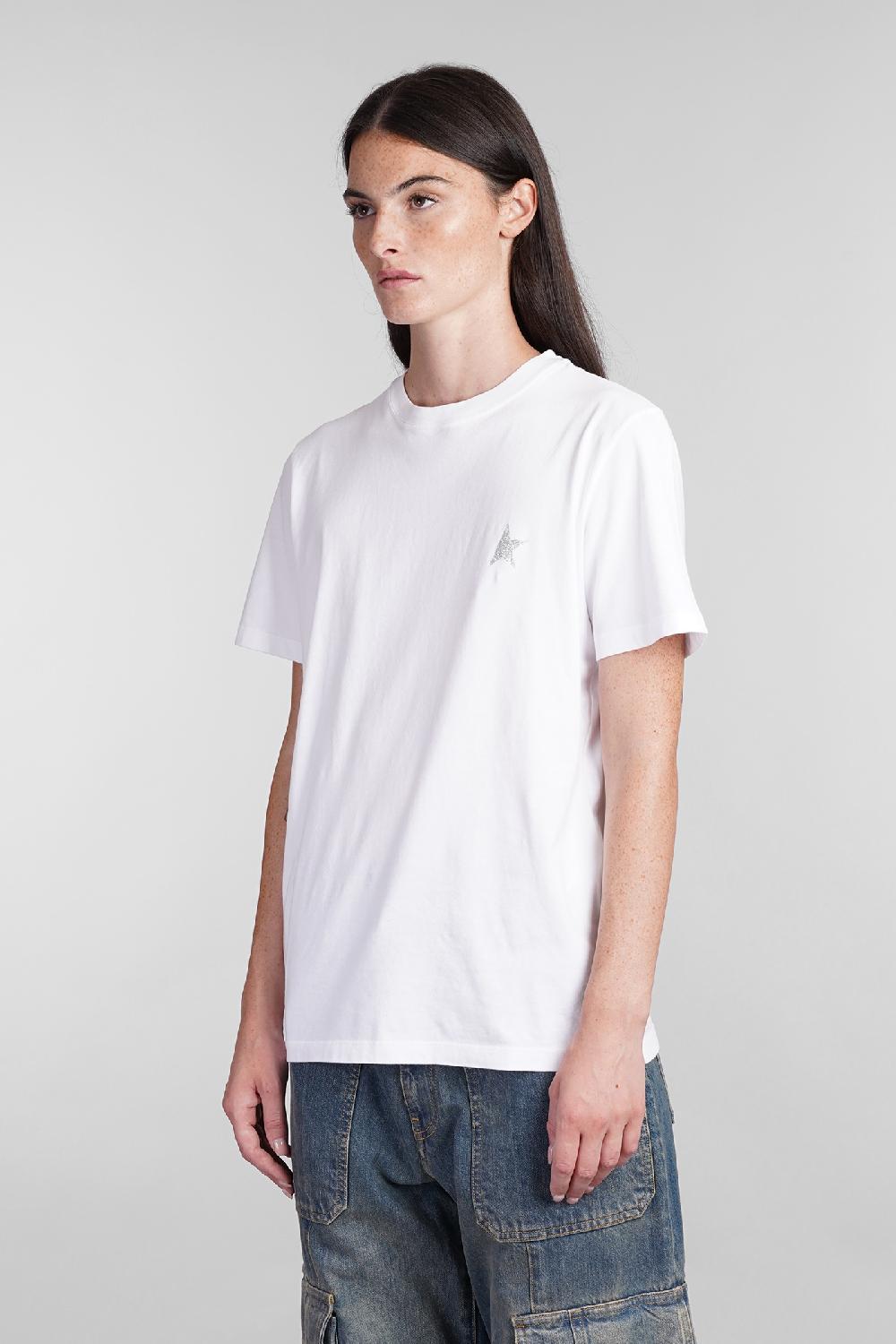 Deliberti Golden Goose Deluxe Brand T-shirt In Cotone Bianco Cod. 404896 - Deliberti The Luxury Shopping