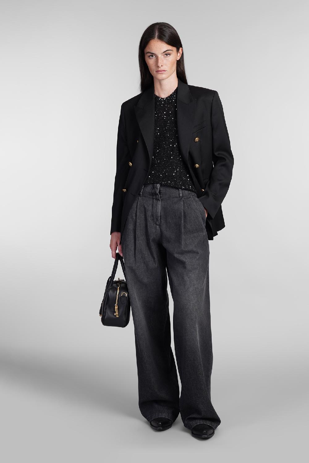 Deliberti Golden Goose Deluxe Brand Topwear In Poliammide Nera Cod. 401781 - Deliberti The Luxury Shopping