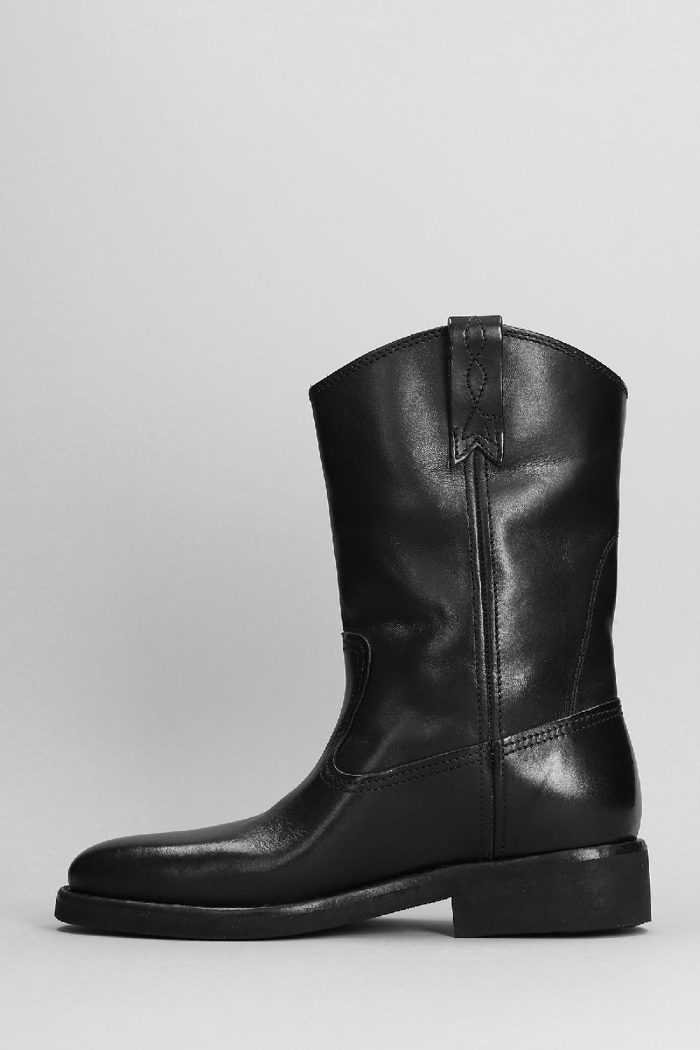 Deliberti Golden Goose Deluxe Brand Tronchetti Tacco Basso Biker In Pelle Nera Cod. 401567 - Deliberti The Luxury Shopping