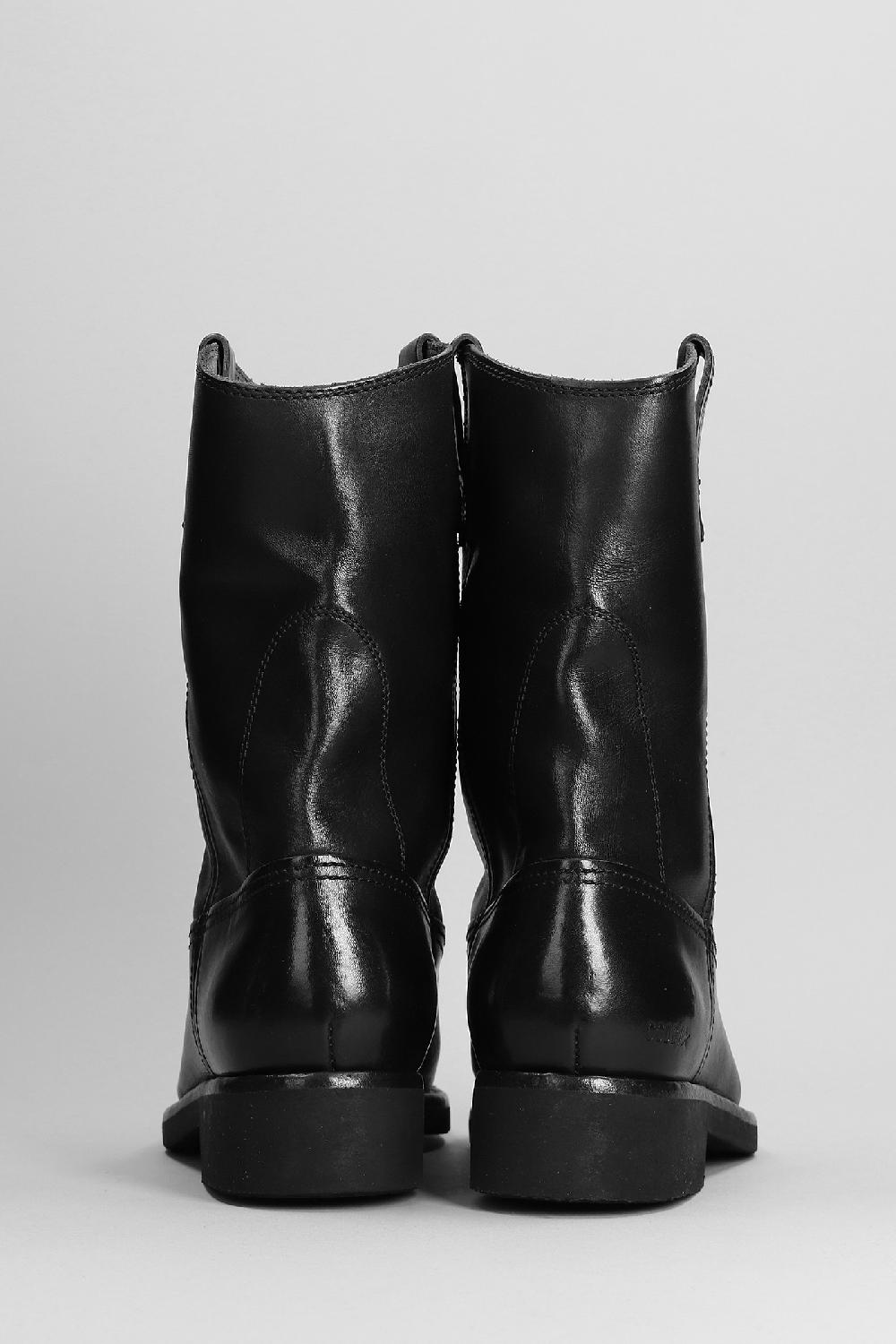 Deliberti Golden Goose Deluxe Brand Tronchetti Tacco Basso Biker In Pelle Nera Cod. 401567 - Deliberti The Luxury Shopping