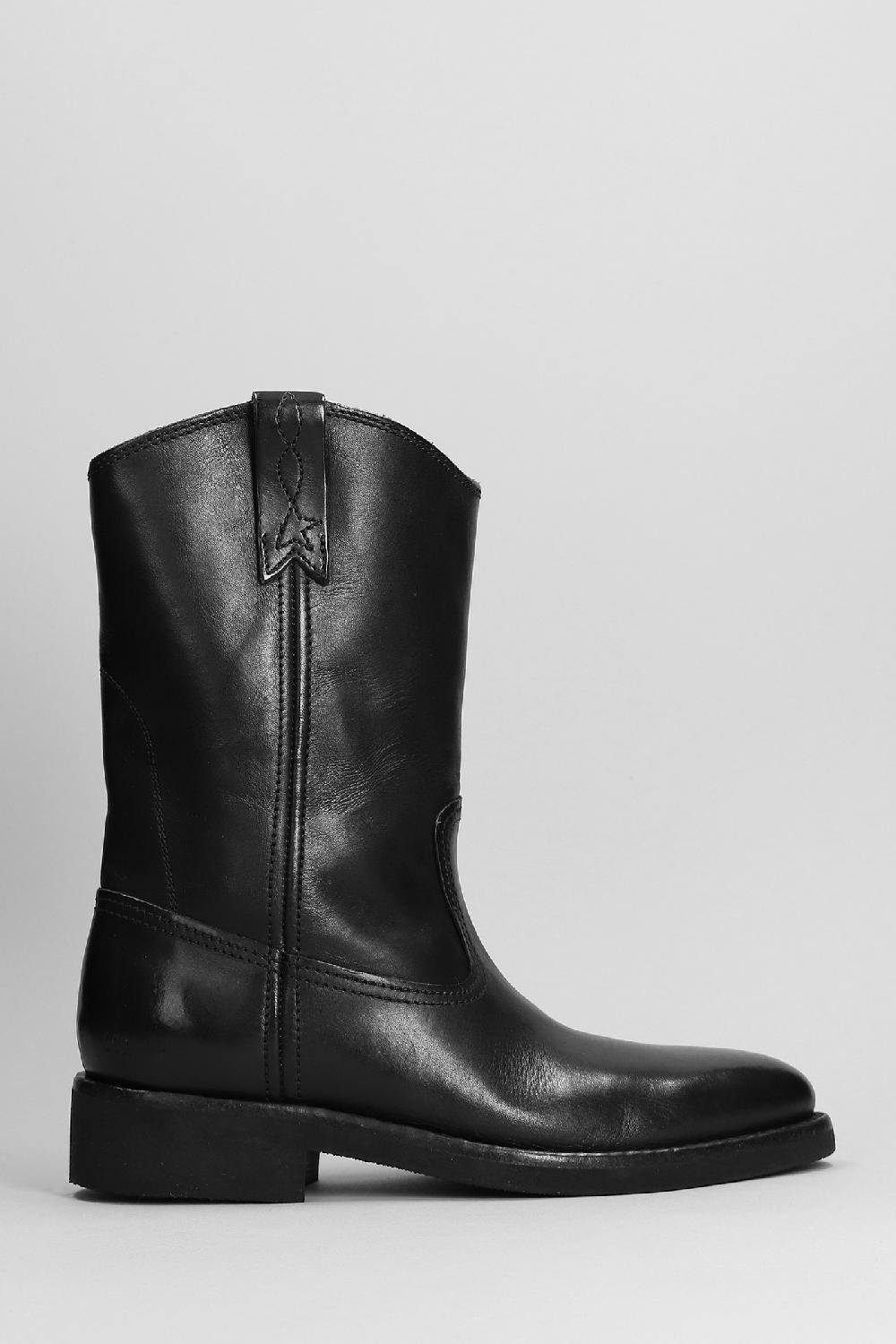 Deliberti Golden Goose Deluxe Brand Tronchetti tacco basso biker in pelle nera cod. 401567 - Deliberti The Luxury Shopping