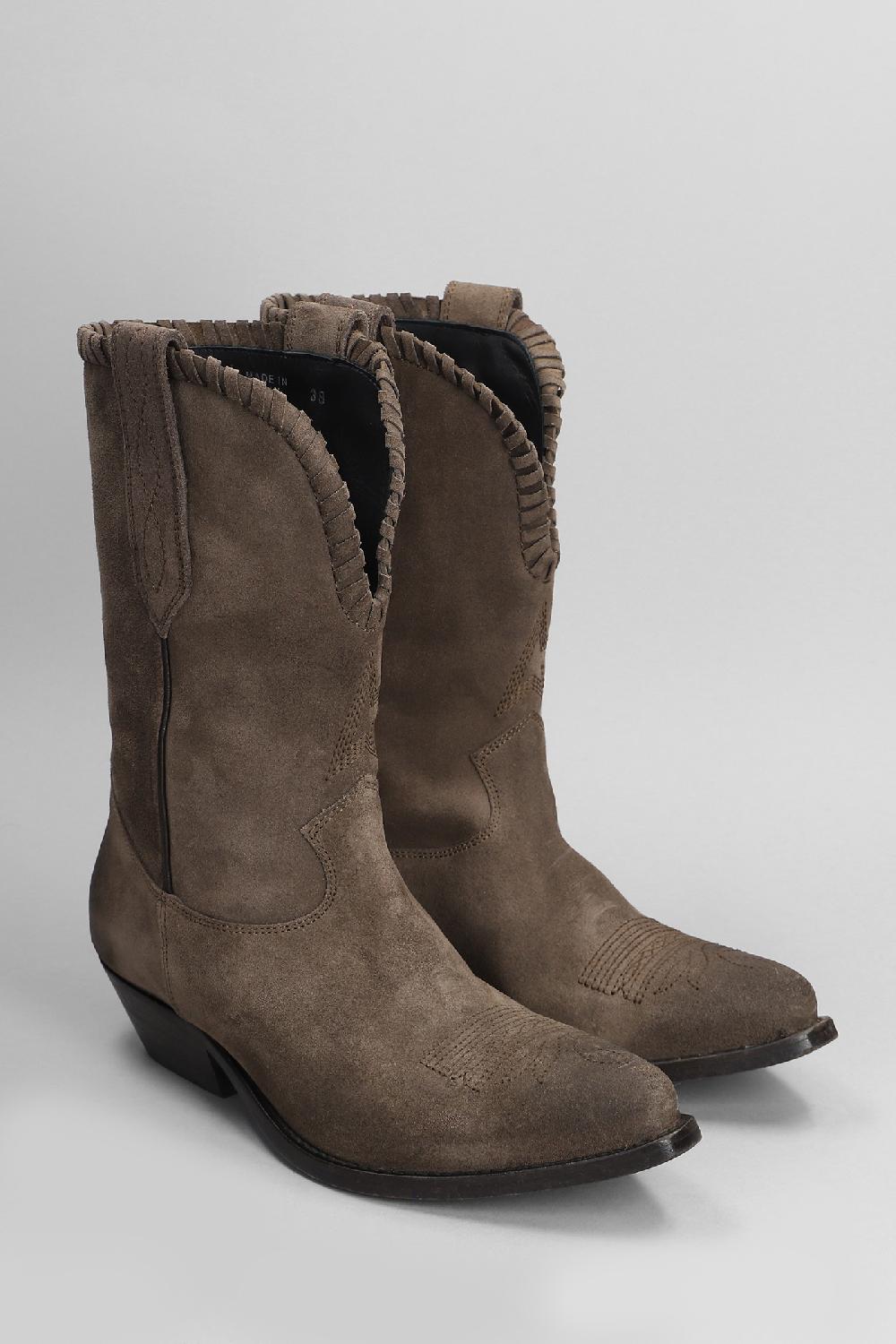 Deliberti Golden Goose Deluxe Brand Tronchetti Texani Wish Star In Camoscio Marrone Cod. 404704 - Deliberti The Luxury Shopping