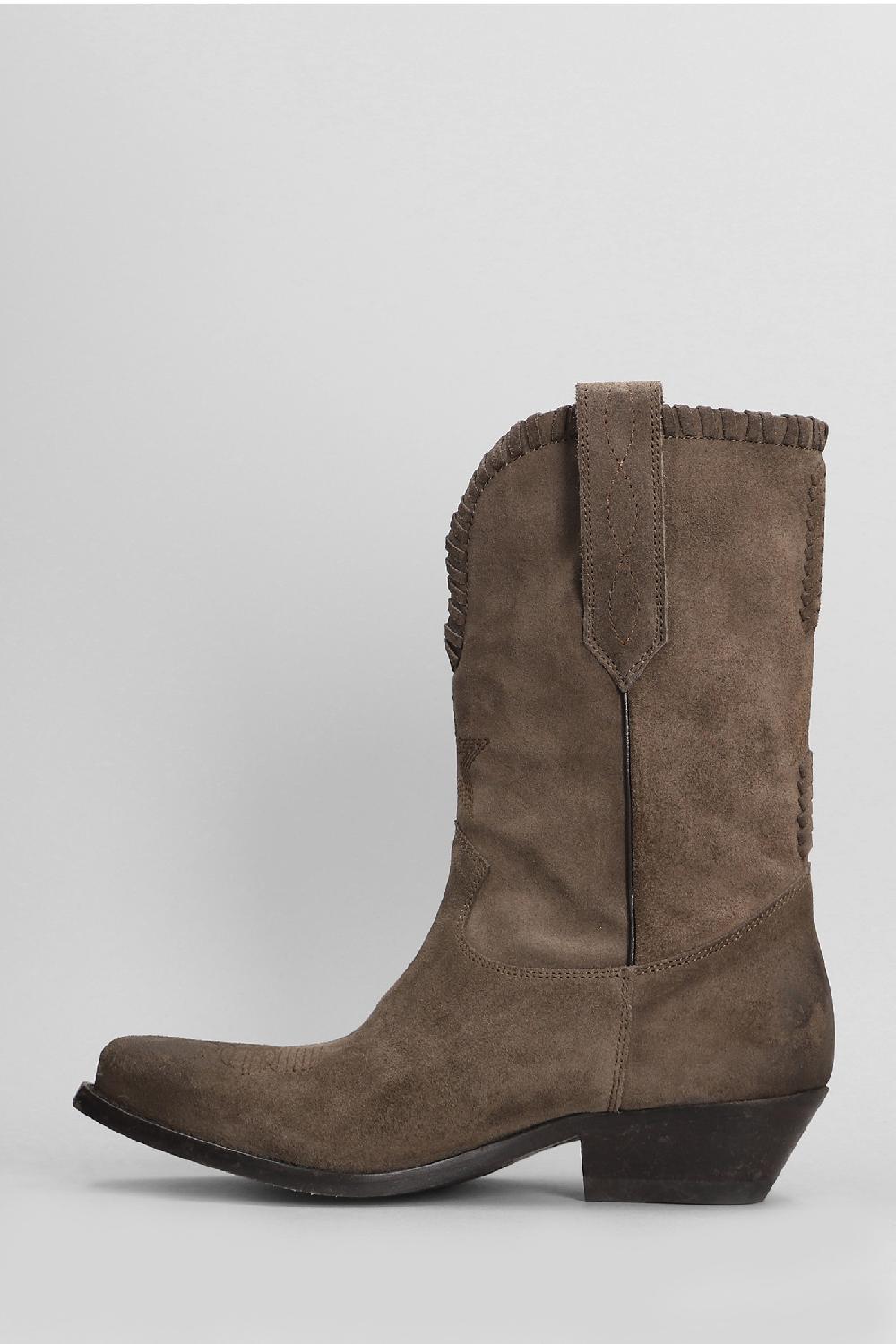 Deliberti Golden Goose Deluxe Brand Tronchetti Texani Wish Star In Camoscio Marrone Cod. 404704 - Deliberti The Luxury Shopping