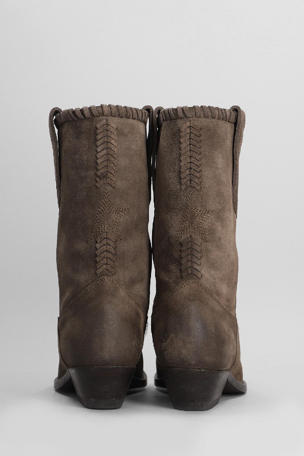 Deliberti Golden Goose Deluxe Brand Tronchetti Texani Wish Star In Camoscio Marrone Cod. 404704 - Deliberti The Luxury Shopping