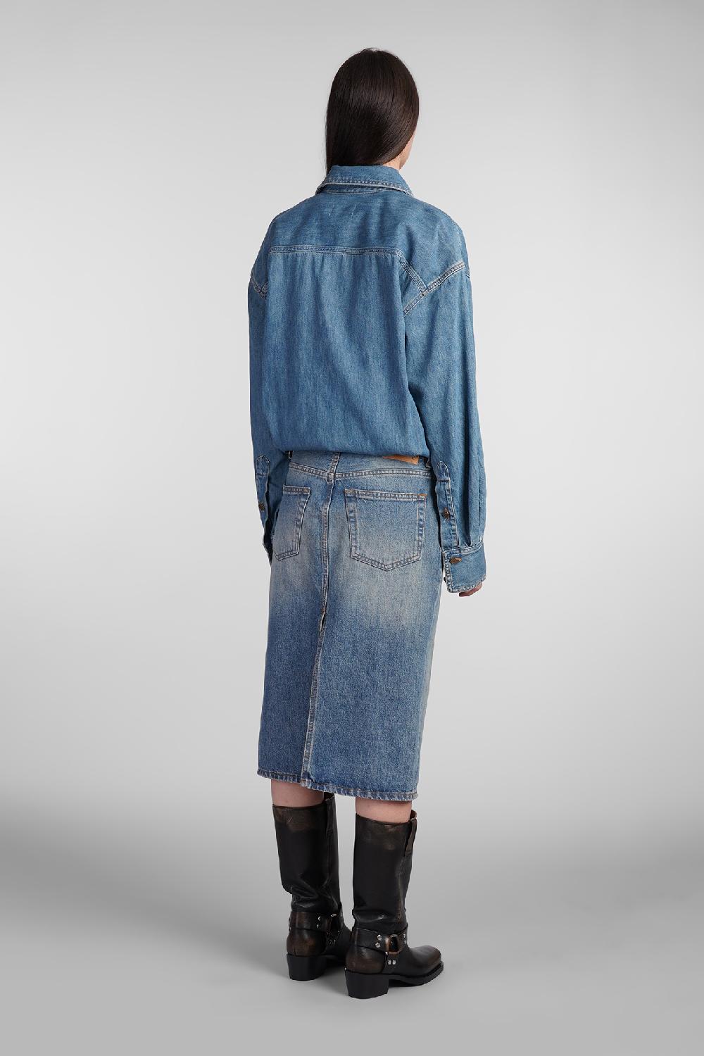 Deliberti Haikure Abito Joelle In Cotone Blu Cod. 403621 - Deliberti The Luxury Shopping