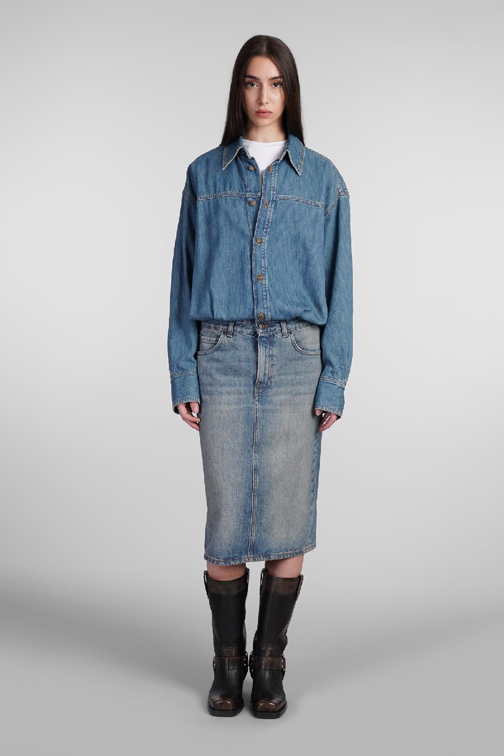 Deliberti Haikure Abito joelle in cotone blu cod. 403621 - Deliberti The Luxury Shopping