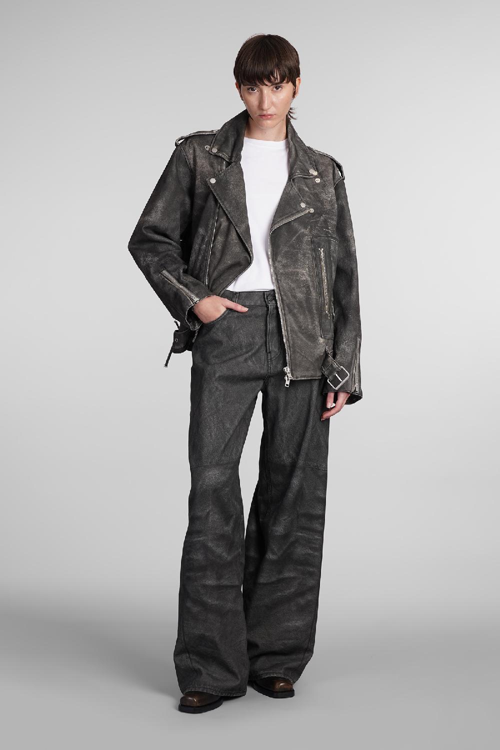 Deliberti Haikure Giacca Biker Kay In Cotone Grigio Cod. 405104 - Deliberti The Luxury Shopping