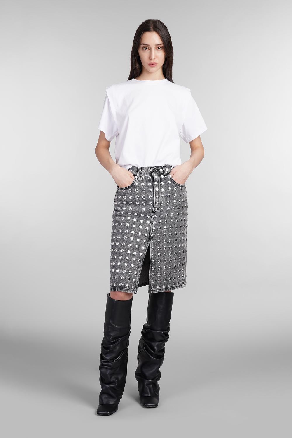 Deliberti Haikure Gonna Stormy In Cotone Grigio Cod. 404652 - Deliberti The Luxury Shopping