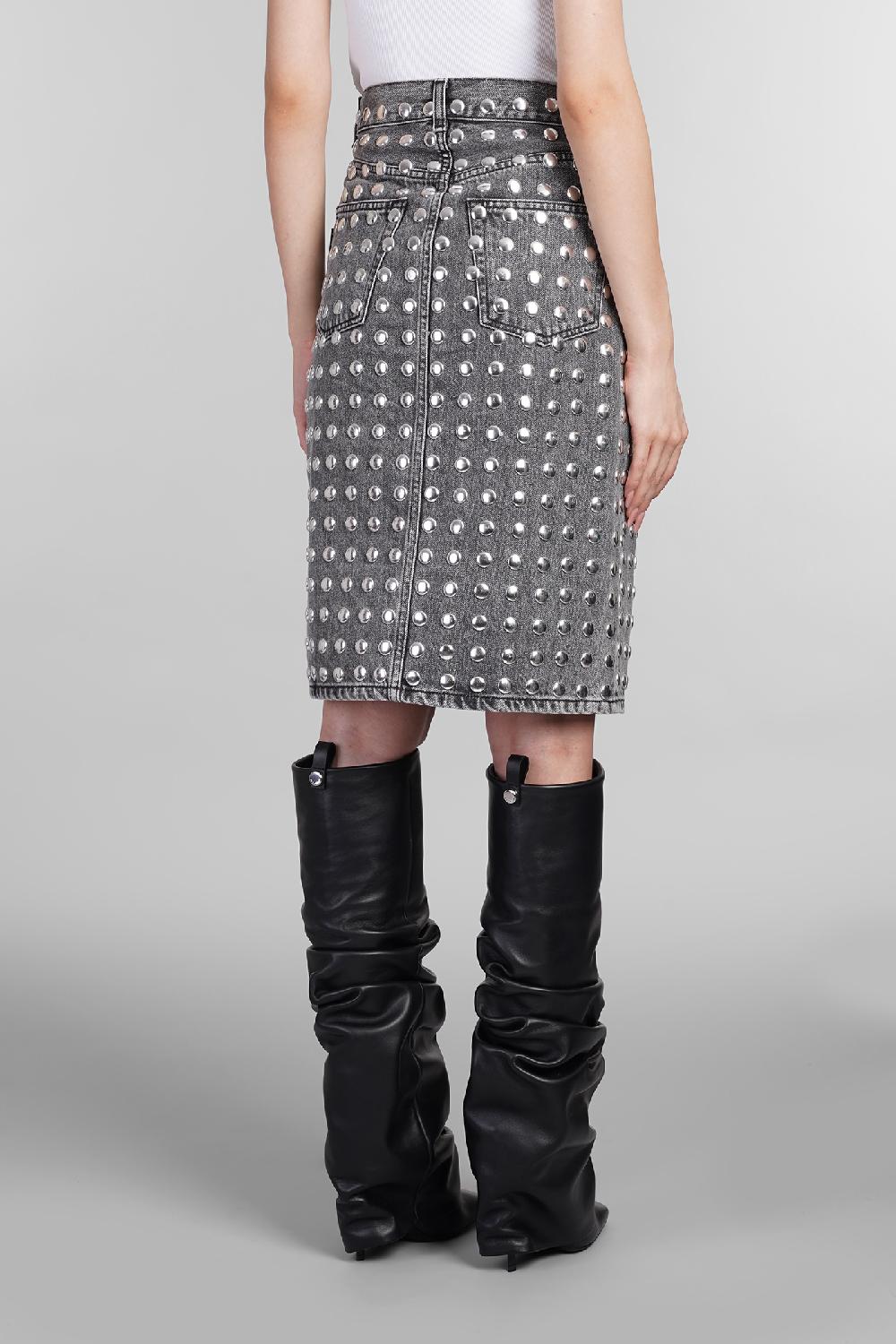 Deliberti Haikure Gonna Stormy In Cotone Grigio Cod. 404652 - Deliberti The Luxury Shopping