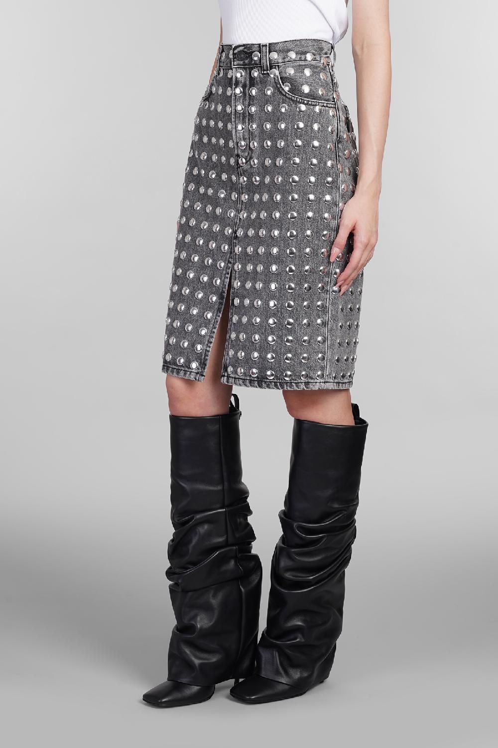 Deliberti Haikure Gonna Stormy In Cotone Grigio Cod. 404652 - Deliberti The Luxury Shopping