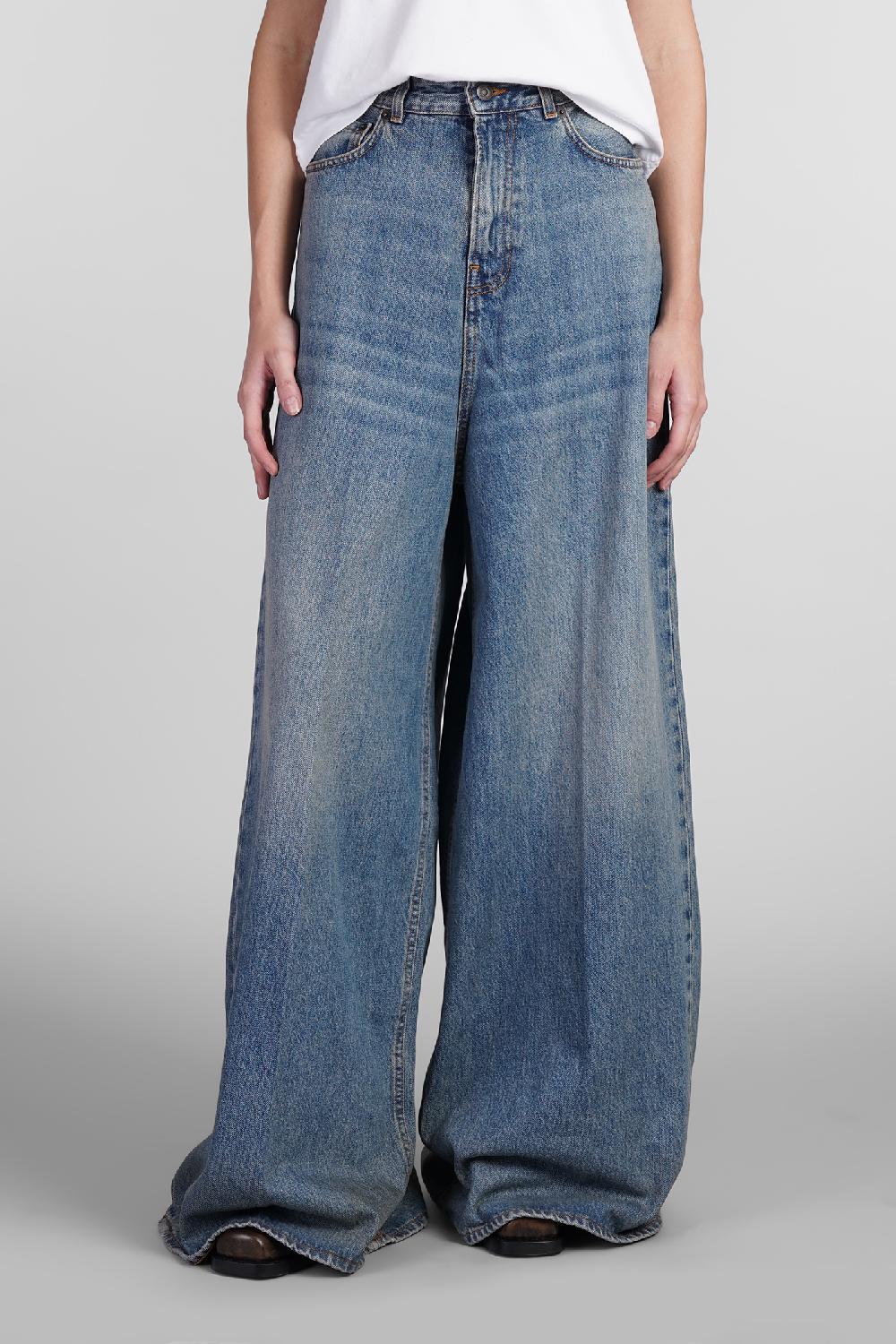 Deliberti Haikure Jeans big bethany in cotone blu cod. 403615 - Deliberti The Luxury Shopping