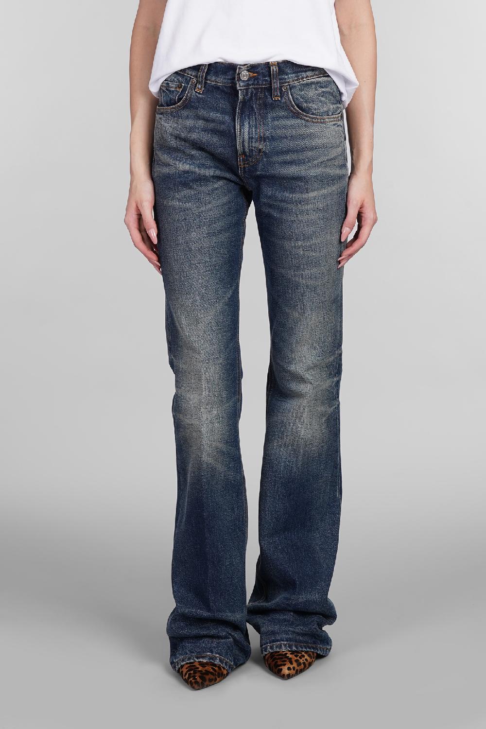 Deliberti Haikure Jeans flora in cotone blu cod. 403611 - Deliberti The Luxury Shopping