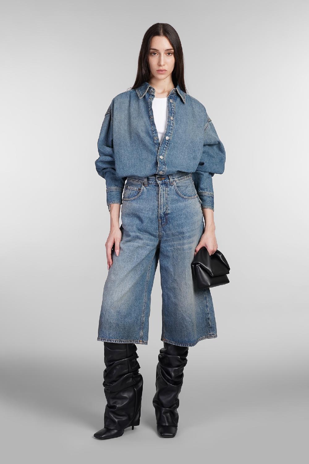 Deliberti Haikure Shorts Belle In Cotone Blu Cod. 403618 - Deliberti The Luxury Shopping