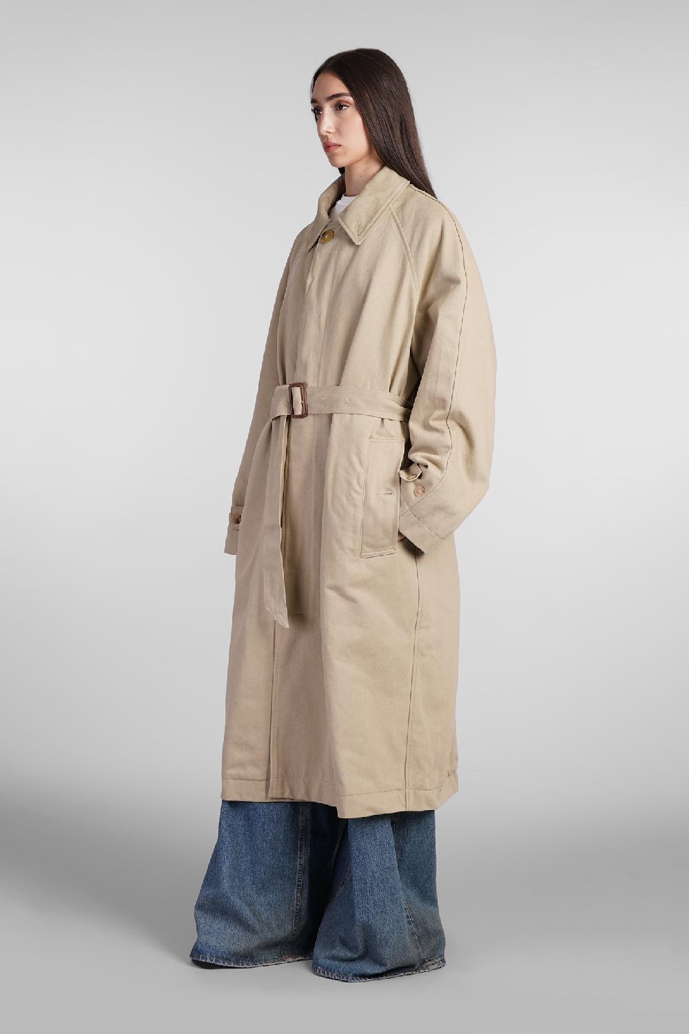 Deliberti Haikure Trench Thatcher Bull Ley In Cotone Beige Cod. 404648 - Deliberti The Luxury Shopping