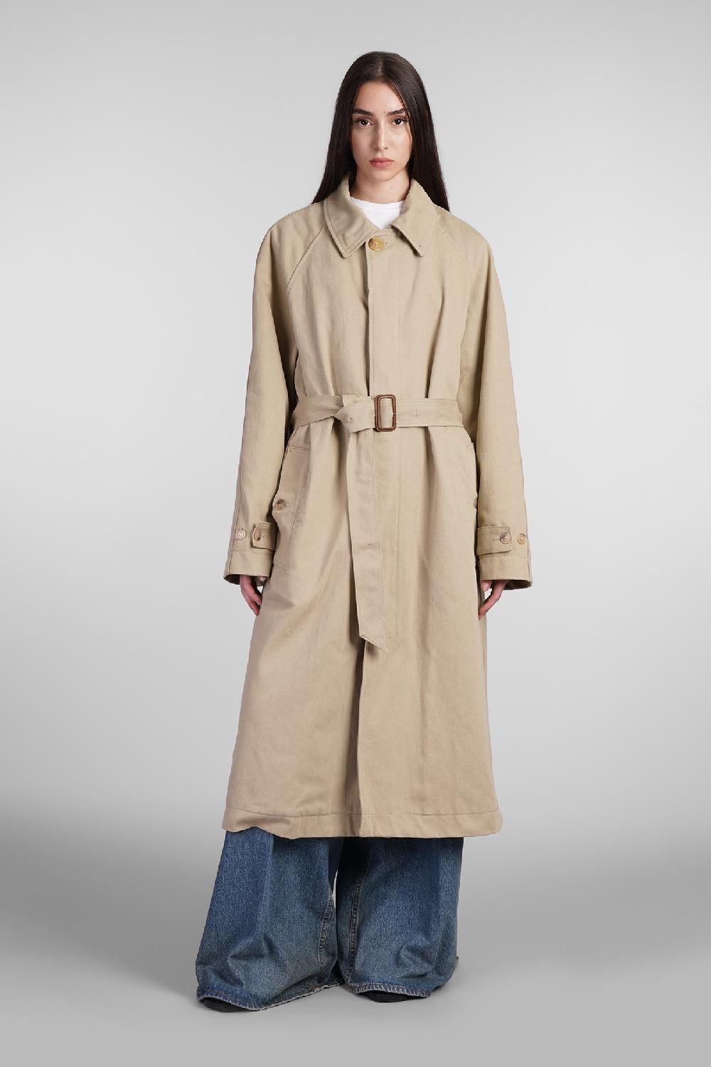Deliberti Haikure Trench thatcher bull ley in cotone beige cod. 404648 - Deliberti The Luxury Shopping