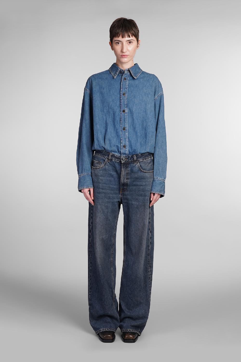 Deliberti Haikure Tuta tessie in cotone blu cod. 409672 - Deliberti The Luxury Shopping