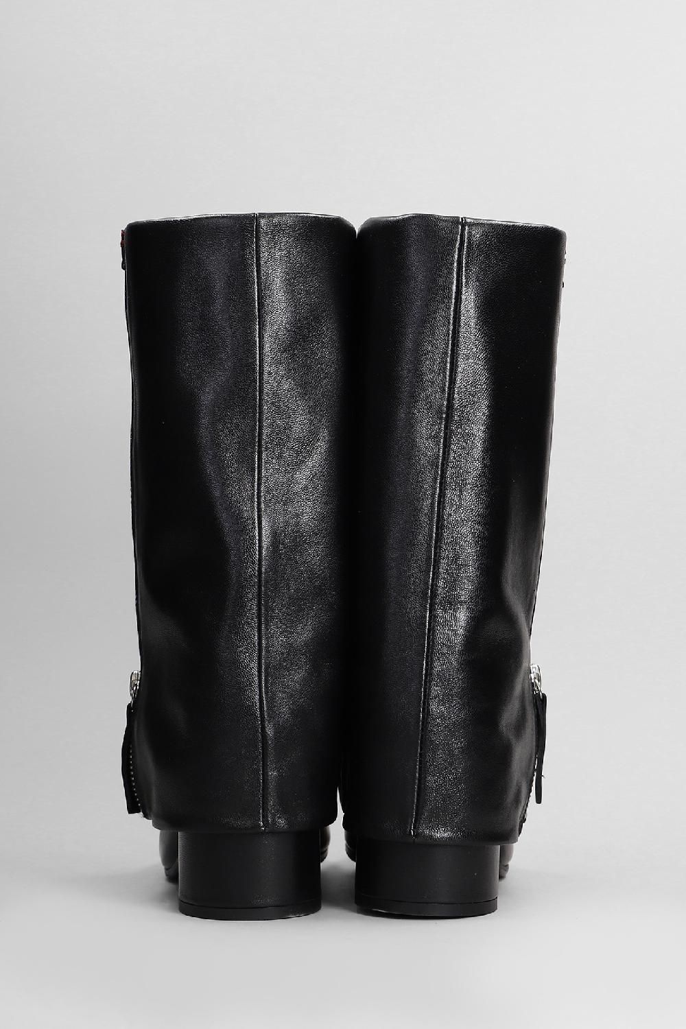 Deliberti HALMANERA Stivali Tacco Alto Baron In Pelle Nera Cod. 408251 - Deliberti The Luxury Shopping