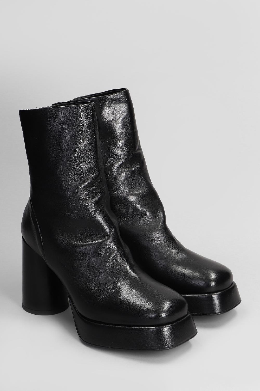 Deliberti HALMANERA Stivali Tacco Alto Baron In Pelle Nera Cod. 408252 - Deliberti The Luxury Shopping