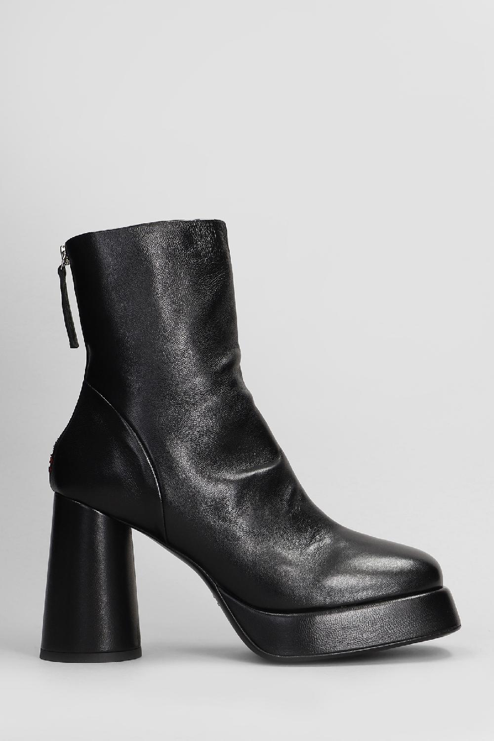 Deliberti HALMANERA Stivali tacco alto baron in pelle nera cod. 408252 - Deliberti The Luxury Shopping