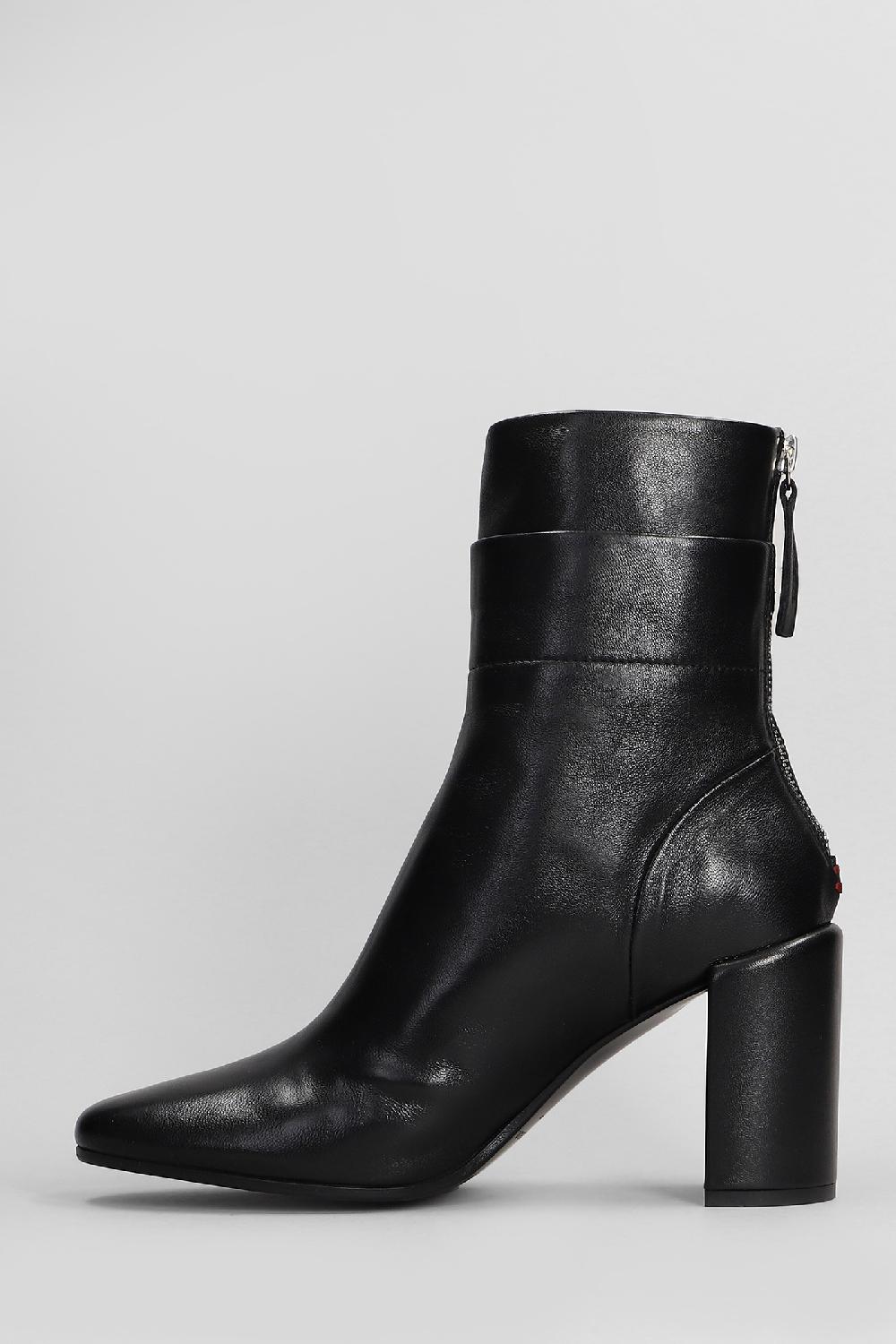 Deliberti HALMANERA Tronchetti Tacco Alto Baron In Pelle Nera Cod. 408247 - Deliberti The Luxury Shopping