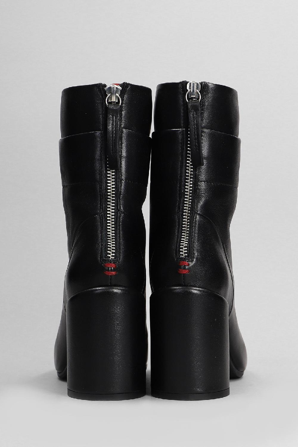 Deliberti HALMANERA Tronchetti Tacco Alto Baron In Pelle Nera Cod. 408247 - Deliberti The Luxury Shopping