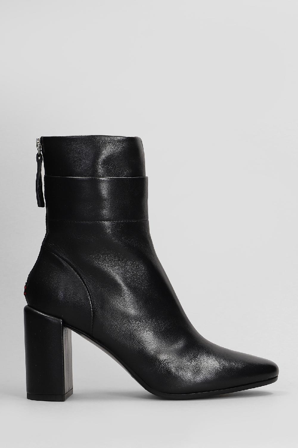 Deliberti HALMANERA Tronchetti tacco alto baron in pelle nera cod. 408247 - Deliberti The Luxury Shopping