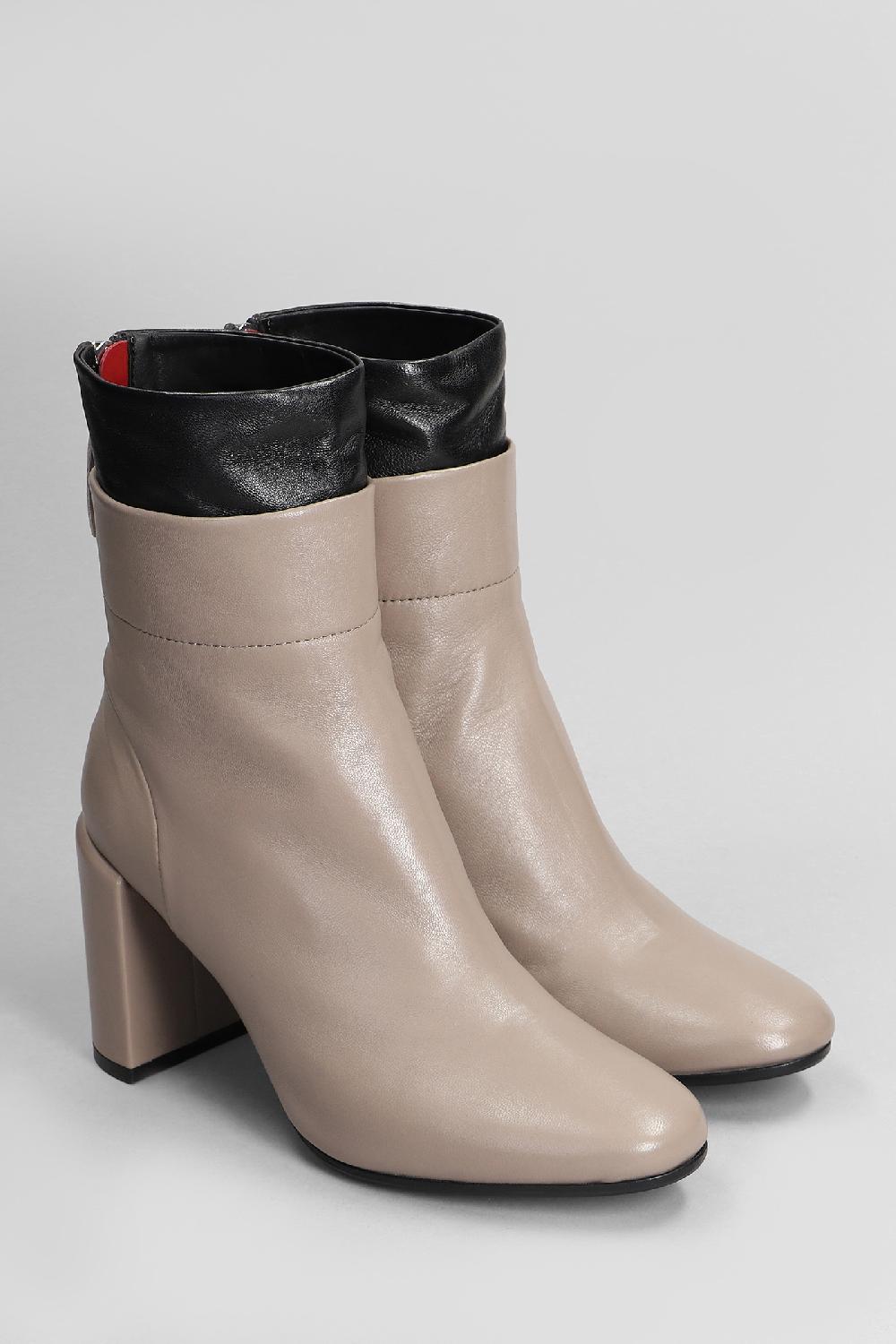 Deliberti HALMANERA Tronchetti Tacco Alto Baron In Pelle Taupe Cod. 408248 - Deliberti The Luxury Shopping
