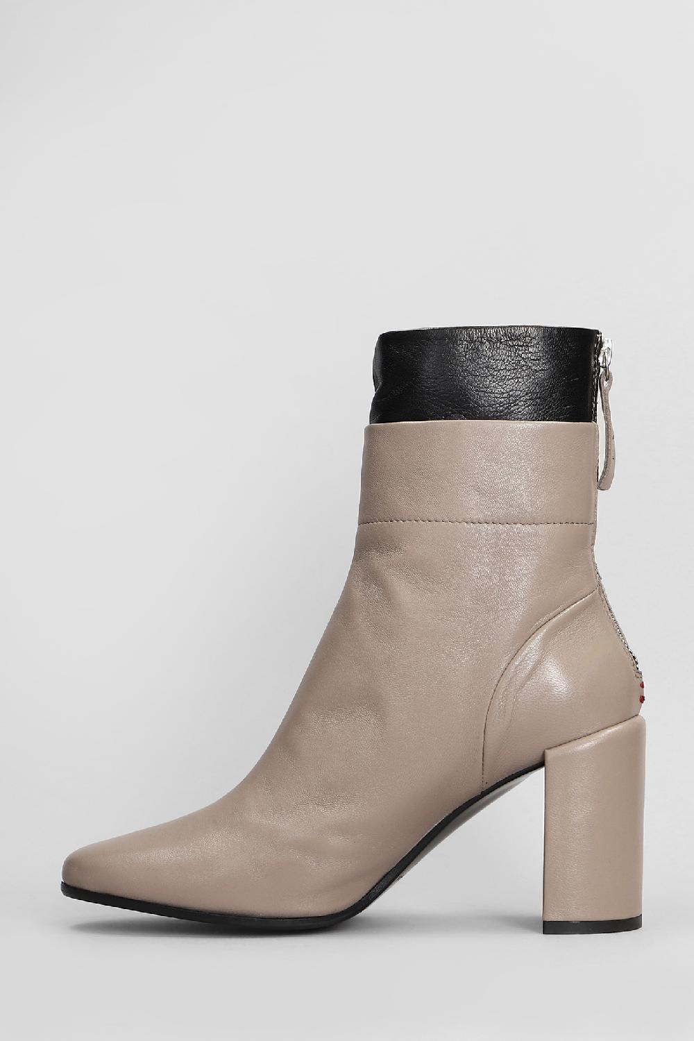 Deliberti HALMANERA Tronchetti Tacco Alto Baron In Pelle Taupe Cod. 408248 - Deliberti The Luxury Shopping
