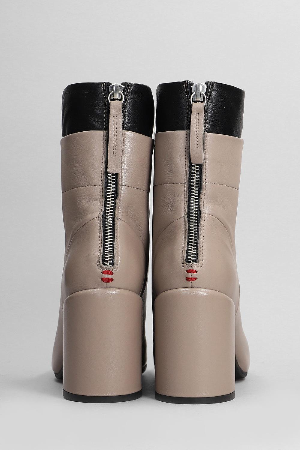 Deliberti HALMANERA Tronchetti Tacco Alto Baron In Pelle Taupe Cod. 408248 - Deliberti The Luxury Shopping
