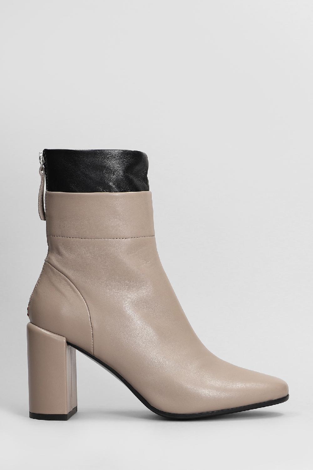 Deliberti HALMANERA Tronchetti tacco alto baron in pelle taupe cod. 408248 - Deliberti The Luxury Shopping