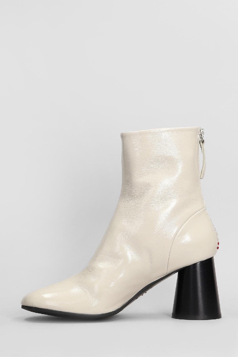 Deliberti HALMANERA Tronchetti Tacco Alto Glaze In Pelle Beige Cod. 408249 - Deliberti The Luxury Shopping