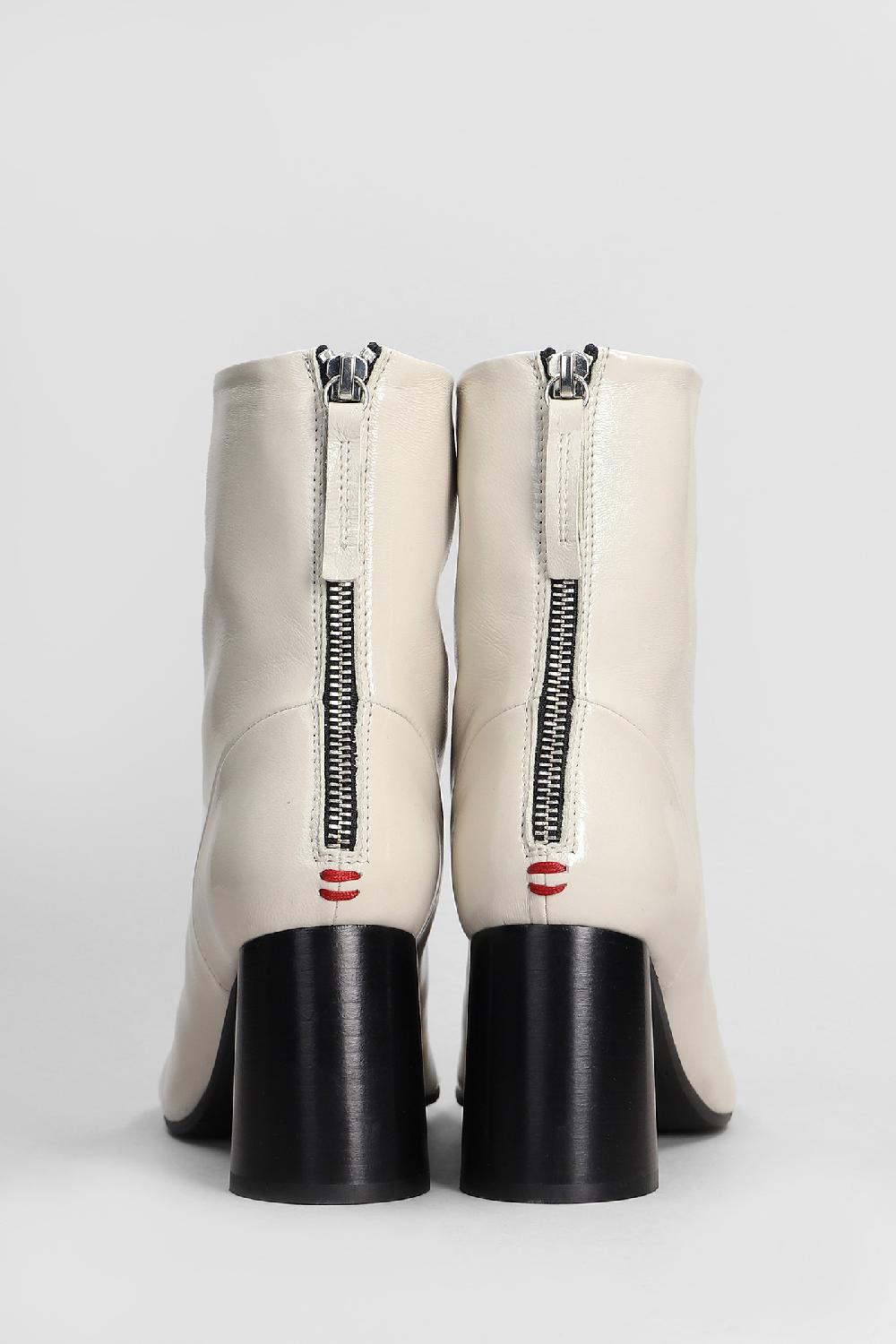 Deliberti HALMANERA Tronchetti Tacco Alto Glaze In Pelle Beige Cod. 408249 - Deliberti The Luxury Shopping