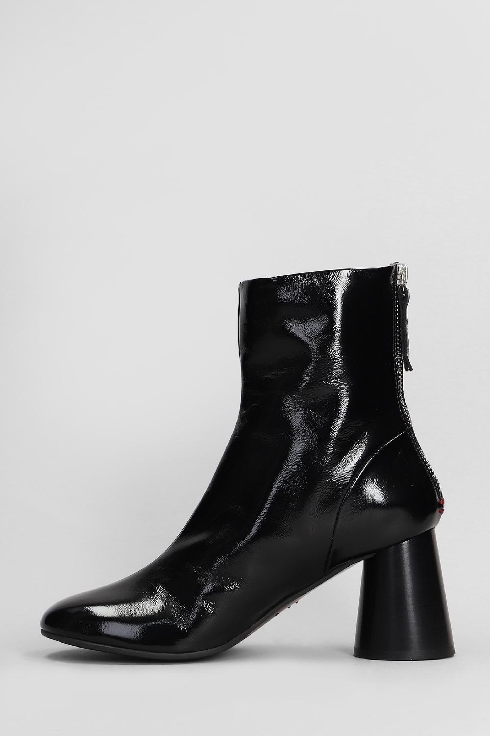 Deliberti HALMANERA Tronchetti Tacco Alto Glaze In Pelle Nera Cod. 408250 - Deliberti The Luxury Shopping