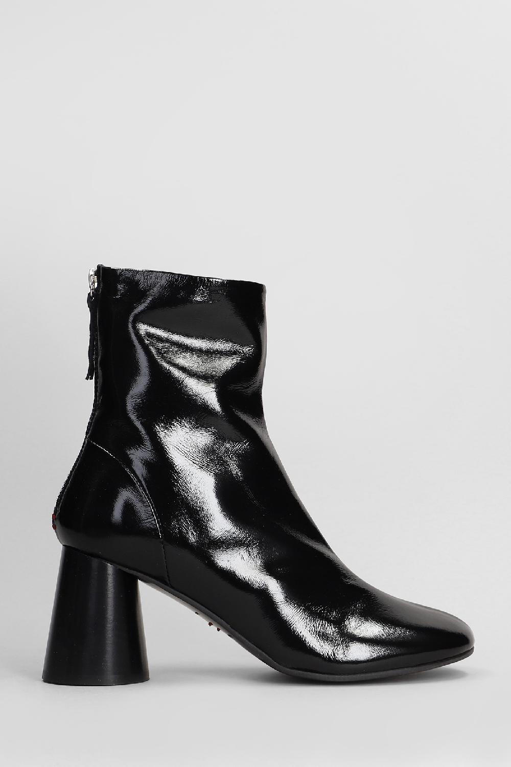Deliberti HALMANERA Tronchetti tacco alto glaze in pelle nera cod. 408250 - Deliberti The Luxury Shopping